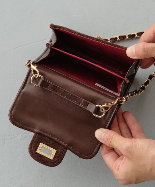 ZAKKA-BOX(ザッカボックス)の「スウェードライクキルティングミニポシェット(ショルダーバッグ・レディース・ブラウン/ブラック/キャメル・FREE)」の12枚目の写真