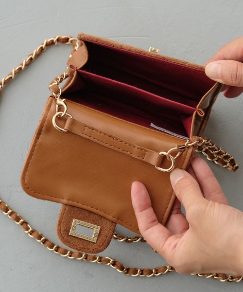 ZAKKA-BOX(ザッカボックス)の「スウェードライクキルティングミニポシェット(ショルダーバッグ・レディース・ブラウン/ブラック/キャメル・FREE)」の17枚目の写真
