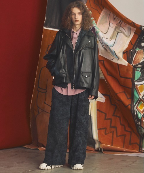 MAISON SPECIAL(メゾンスペシャル)の「《UNISEX》Sheep Leather Prime-Over Double Rider Jacket/シープレザープライムオーバーダブルライダージャケット【MAISON SPECIAL/メゾンスペシャル】(ライダースジャケット・メンズ・ブラウン/ダークブラック/ブラック・0/1/2)」の4枚目の写真
