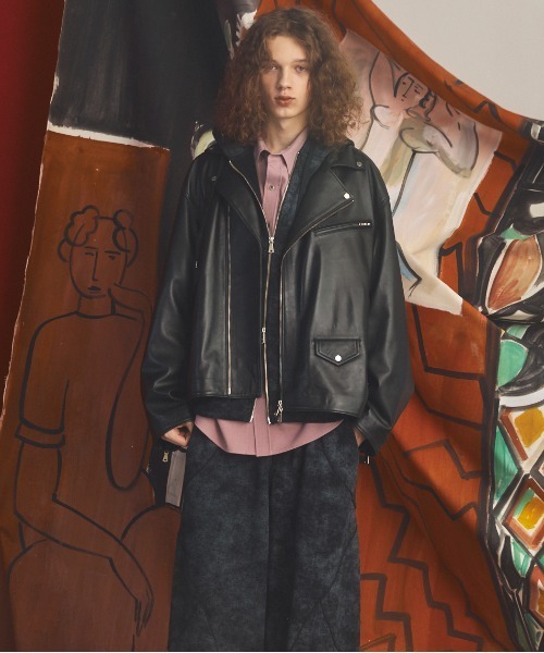 MAISON SPECIAL(メゾンスペシャル)の「《UNISEX》Sheep Leather Prime-Over Double Rider Jacket/シープレザープライムオーバーダブルライダージャケット【MAISON SPECIAL/メゾンスペシャル】(ライダースジャケット・メンズ・ブラウン/ダークブラック/ブラック・0/1/2)」の7枚目の写真