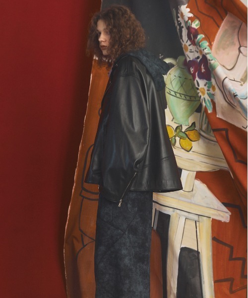 MAISON SPECIAL(メゾンスペシャル)の「《UNISEX》Sheep Leather Prime-Over Double Rider Jacket/シープレザープライムオーバーダブルライダージャケット【MAISON SPECIAL/メゾンスペシャル】(ライダースジャケット・メンズ・ブラウン/ダークブラック/ブラック・0/1/2)」の8枚目の写真