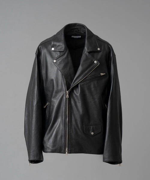 MAISON SPECIAL(メゾンスペシャル)の「《UNISEX》Sheep Leather Prime-Over Double Rider Jacket/シープレザープライムオーバーダブルライダージャケット【MAISON SPECIAL/メゾンスペシャル】(ライダースジャケット・メンズ・ブラウン/ダークブラック/ブラック・0/1/2)」の16枚目の写真