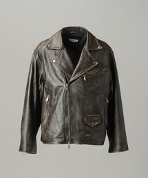 MAISON SPECIAL（メゾンスペシャル）の「《UNISEX》Sheep Leather Prime-Over Double Rider Jacket シープレザープライムオーバーダブルライダージャケット【MAISON SPECIAL メゾンスペシャル】（ライダースジャケット）」