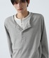 SERACE（セラス）の「【SERACE】Layered style henley neck long sleeve T-shirt / レイヤードスタイルヘンリーネックロンT（Tシャツ/カットソー・L）」