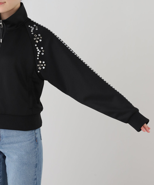 TOGA PULLA(トーガ プルラ)の「TOGA PULLA/トーガプルラ Studded track jacket トラックジャケット(その他アウター・レディース・ブラック・36)」の4枚目の写真