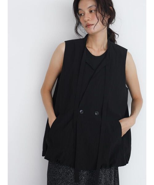 FIKA.(フィーカ)の「Long strap balloon vest(シャツ/ブラウス・レディース・ブラウン/グレー/ブラック・FREE)」の2枚目の写真