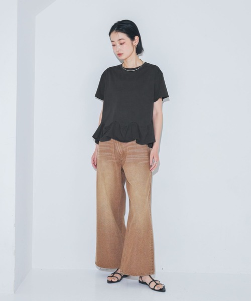 LAKOLE(ラコレ)の「ダブルウエストデニムパンツ / 1017693(デニムパンツ・レディース・ブラック/ブラウン/インディゴブルー・LARGE/MEDIUM)」の1枚目の写真