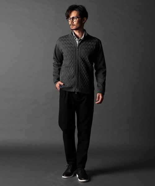 NICOLE CLUB FOR MEN（ニコルクラブフォーメン）の「スタンドフルジップニットブルゾン（ニット/セーター・メンズ・チャコールグレー/ブラック/シルバーグレー・MEDIUM/LARGE/X-LARGE）」の7枚目の写真