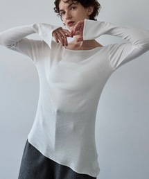 シアーボートネックロングスリーブティー / Sheer Boat Neck Long Sleeve TEE