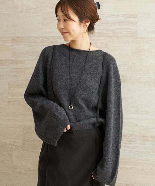 plage(プラージュ)の「《追加》Baby Alpaca ラグラン プルオーバー(ニット/セーター・レディース・チャコールグレー/サックスブルー/ホワイト/ナチュラル・FREE)」の1枚目の写真