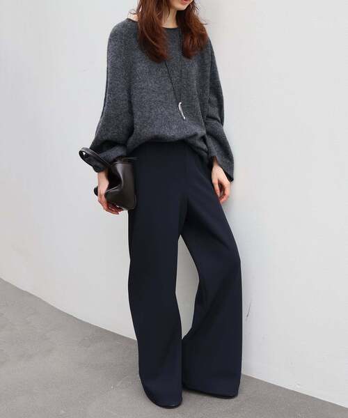 plage(プラージュ)の「《追加》Baby Alpaca ラグラン プルオーバー(ニット/セーター・レディース・チャコールグレー/サックスブルー/ホワイト/ナチュラル・FREE)」の22枚目の写真