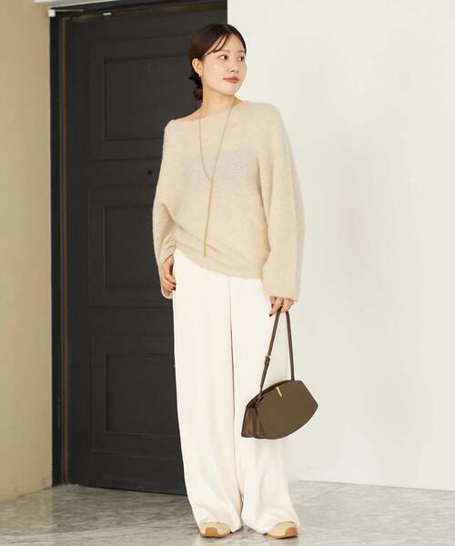 plage(プラージュ)の「《追加》Baby Alpaca ラグラン プルオーバー(ニット/セーター・レディース・チャコールグレー/サックスブルー/ホワイト/ナチュラル・FREE)」の18枚目の写真
