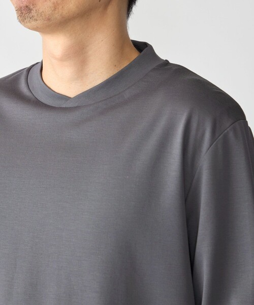 SHIPS(シップス)の「【WEB限定】SHIPS:〈接触冷感/手洗い可能〉100/2 クロスネック ビズ ロングスリーブ Tシャツ(Tシャツ/カットソー・メンズ・ホワイト/ネイビー/ブラック/チャコールグレー・SMALL/X-LARGE/MEDIUM/LARGE)」の15枚目の写真