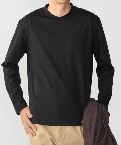 SHIPS(シップス)の「【WEB限定】SHIPS:〈接触冷感/手洗い可能〉100/2 クロスネック ビズ ロングスリーブ Tシャツ(Tシャツ/カットソー・メンズ・ホワイト/ネイビー/ブラック/チャコールグレー・SMALL/X-LARGE/MEDIUM/LARGE)」の17枚目の写真