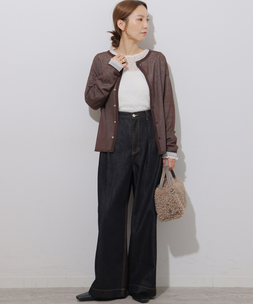 JOURNAL STANDARD relume(ジャーナルスタンダード レリューム)の「デニムライク2タックワイドパンツ(その他パンツ・レディース・ネイビー/ブラック・36/38)」の10枚目の写真