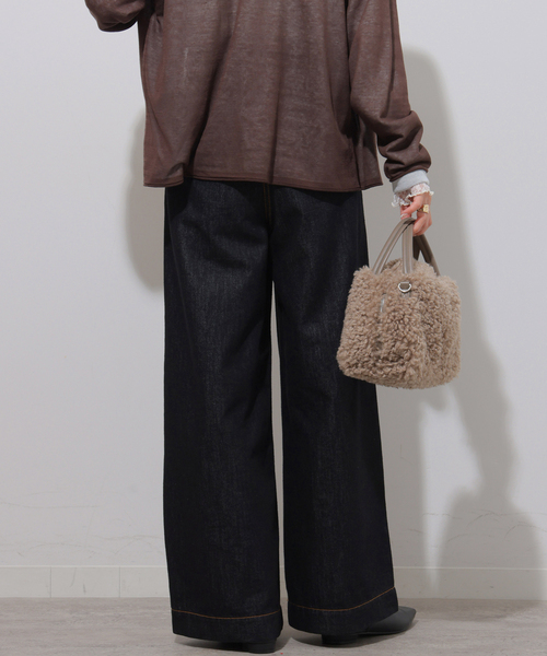 JOURNAL STANDARD relume(ジャーナルスタンダード レリューム)の「デニムライク2タックワイドパンツ(その他パンツ・レディース・ネイビー/ブラック・36/38)」の15枚目の写真