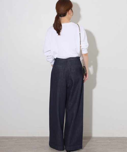 JOURNAL STANDARD relume(ジャーナルスタンダード レリューム)の「デニムライク2タックワイドパンツ(その他パンツ・レディース・ネイビー/ブラック・36/38)」の18枚目の写真