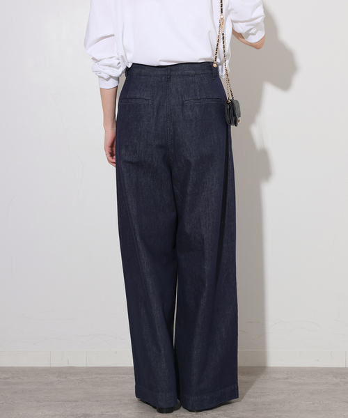 JOURNAL STANDARD relume(ジャーナルスタンダード レリューム)の「デニムライク2タックワイドパンツ(その他パンツ・レディース・ネイビー/ブラック・36/38)」の21枚目の写真