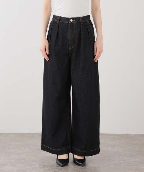 JOURNAL STANDARD relume(ジャーナルスタンダード レリューム)の「デニムライク2タックワイドパンツ(その他パンツ・レディース・ネイビー/ブラック・36/38)」の22枚目の写真