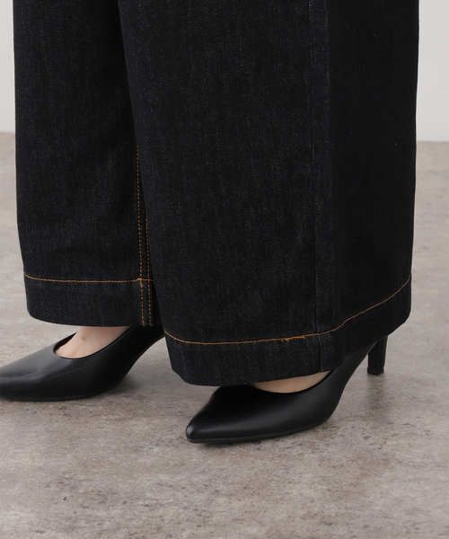 JOURNAL STANDARD relume(ジャーナルスタンダード レリューム)の「デニムライク2タックワイドパンツ(その他パンツ・レディース・ネイビー/ブラック・36/38)」の5枚目の写真