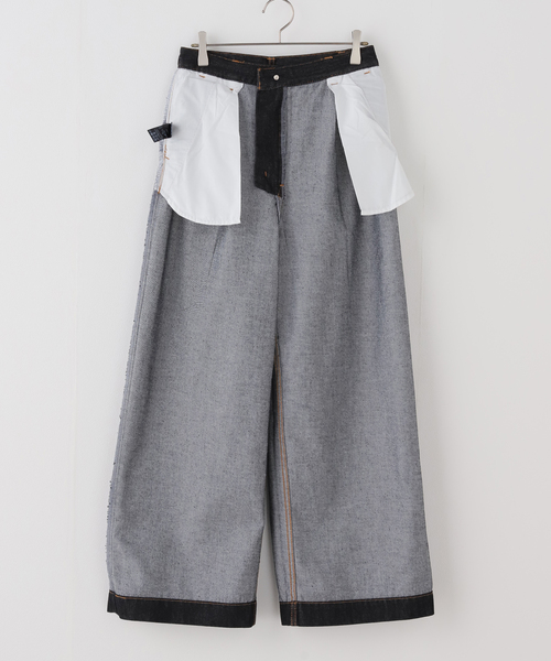 JOURNAL STANDARD relume(ジャーナルスタンダード レリューム)の「デニムライク2タックワイドパンツ(その他パンツ・レディース・ネイビー/ブラック・36/38)」の7枚目の写真