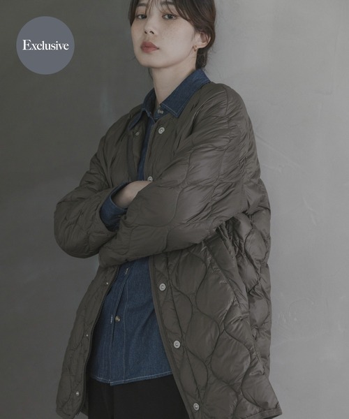 URBAN RESEARCH Sonny Label(アーバンリサーチサニーレーベル)の「『別注』TAION×Sonny Label ミリタリーダウンジャケット(ダウンジャケット/コート・レディース・カーキ/ブラウン/ブラック・FREE)」の3枚目の写真