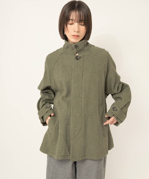RNA-N(アールエヌエーエヌ)の「J2198 プリペラステンカラージャケット(ステンカラーコート・レディース・グリーン/ブラウン/グレー・FREE)」の8枚目の写真