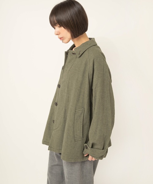 RNA-N(アールエヌエーエヌ)の「J2198 プリペラステンカラージャケット(ステンカラーコート・レディース・グリーン/ブラウン/グレー・FREE)」の9枚目の写真