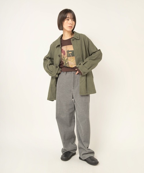RNA-N(アールエヌエーエヌ)の「J2198 プリペラステンカラージャケット(ステンカラーコート・レディース・グリーン/ブラウン/グレー・FREE)」の11枚目の写真