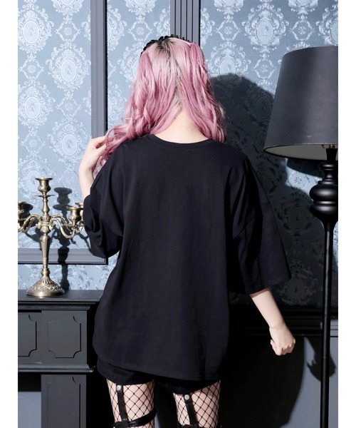 NOEMIE(ノエミー)の「スカルケーキスパイダーTシャツ(Tシャツ/カットソー・レディース・ブラック/オフホワイト/ピンク・M)」の6枚目の写真