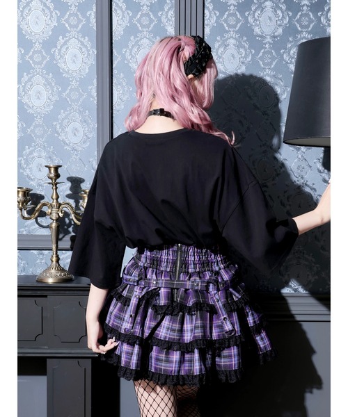NOEMIE(ノエミー)の「スカルケーキスパイダーTシャツ(Tシャツ/カットソー・レディース・ブラック/オフホワイト/ピンク・M)」の12枚目の写真