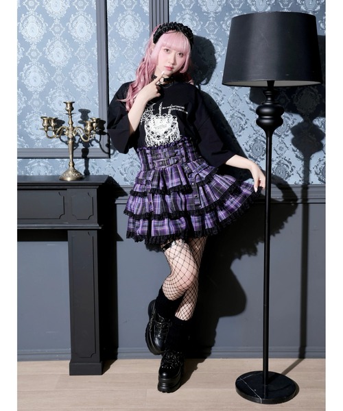 NOEMIE(ノエミー)の「スカルケーキスパイダーTシャツ(Tシャツ/カットソー・レディース・ブラック/オフホワイト/ピンク・M)」の13枚目の写真