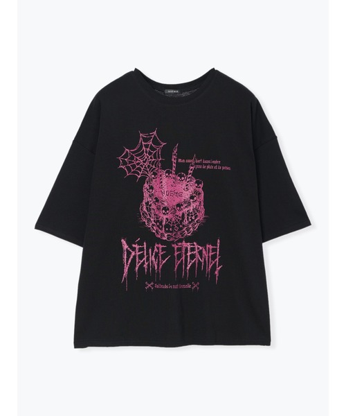 NOEMIE(ノエミー)の「スカルケーキスパイダーTシャツ(Tシャツ/カットソー・レディース・ブラック/オフホワイト/ピンク・M)」の14枚目の写真