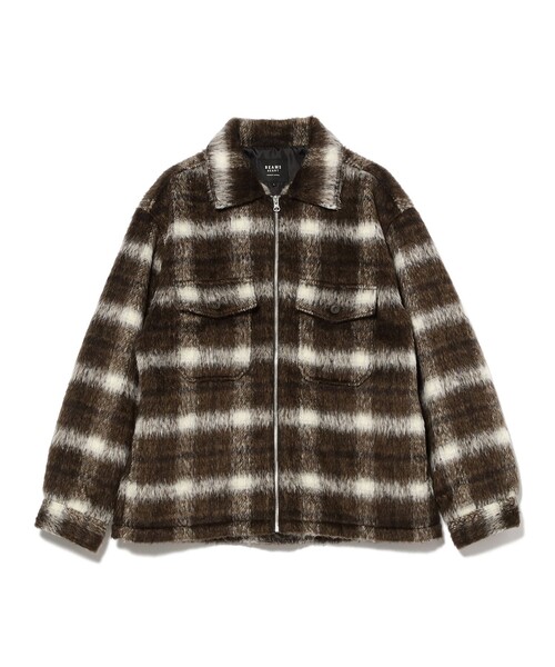 BEAMS HEART(ビームスハート)の「シャギー チェック シャツジャケット(シャツ/ブラウス・メンズ・ブラック/ブラウン・LARGE/MEDIUM/SMALL)」の2枚目の写真