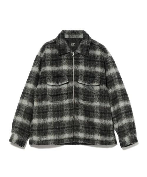 BEAMS HEART(ビームスハート)の「シャギー チェック シャツジャケット(シャツ/ブラウス・メンズ・ブラック/ブラウン・LARGE/MEDIUM/SMALL)」の1枚目の写真