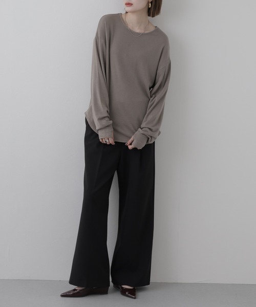 FUNALIVE（ファンアライブ）の「fm clothing カットソー 長袖（Tシャツ/カットソー・レディース・モカ・FREE）」の7枚目の写真