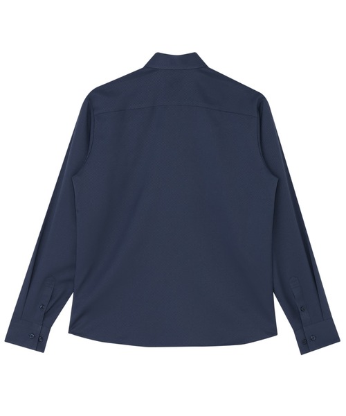 TOKYO SHIRTS(トウキョウシャツ)の「【吸水速乾】【COFREX】 形態安定ノンアイロン ワイド 長袖ビジネスワイシャツ(ビジネスシャツ・レディース・ネイビー・S/M/L/LL/XL)」の2枚目の写真