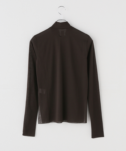 IENA(イエナ)の「GGG/ジージージー Highneck LONGSLEEVE カットソー 02-01-1953(Tシャツ/カットソー・レディース・ブルー系その他/ブラウン・FREE)」の3枚目の写真