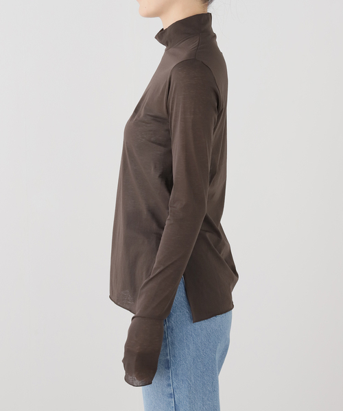 IENA(イエナ)の「GGG/ジージージー Highneck LONGSLEEVE カットソー 02-01-1953(Tシャツ/カットソー・レディース・ブルー系その他/ブラウン・FREE)」の11枚目の写真