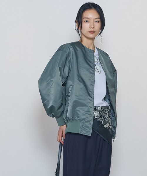 1er Arrondissement(プルミエアロンディスモン)の「バルーンサテンブルゾン(ブルゾン・レディース・ブラック/カーキ・38/36)」の4枚目の写真