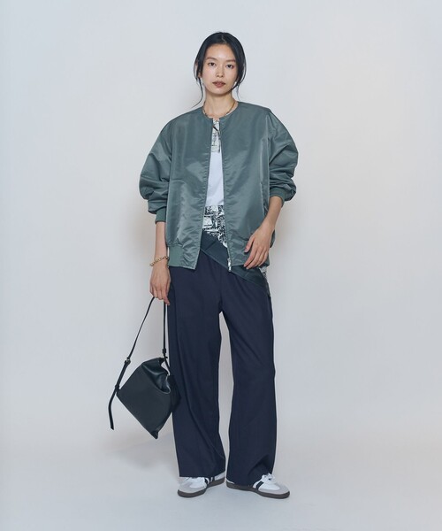 1er Arrondissement(プルミエアロンディスモン)の「バルーンサテンブルゾン(ブルゾン・レディース・ブラック/カーキ・38/36)」の6枚目の写真
