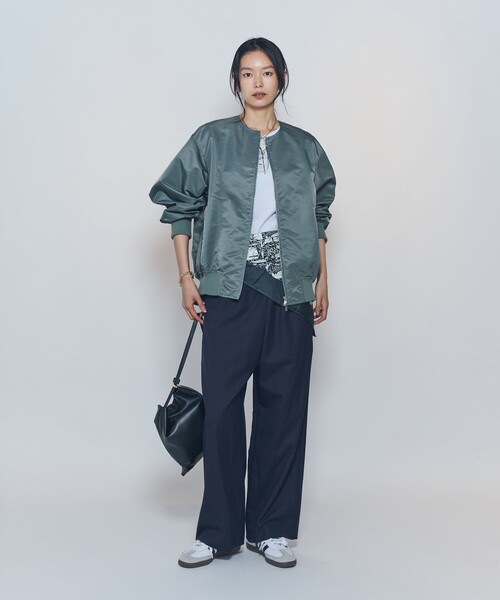 1er Arrondissement(プルミエアロンディスモン)の「バルーンサテンブルゾン(ブルゾン・レディース・ブラック/カーキ・38/36)」の7枚目の写真