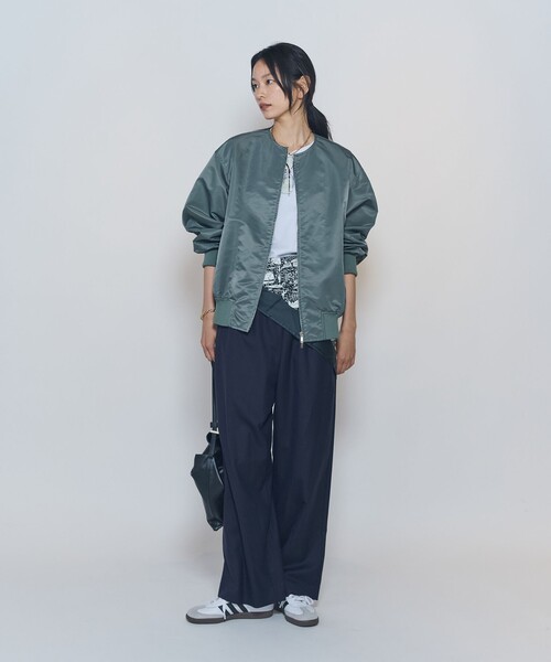 1er Arrondissement(プルミエアロンディスモン)の「バルーンサテンブルゾン(ブルゾン・レディース・ブラック/カーキ・38/36)」の8枚目の写真