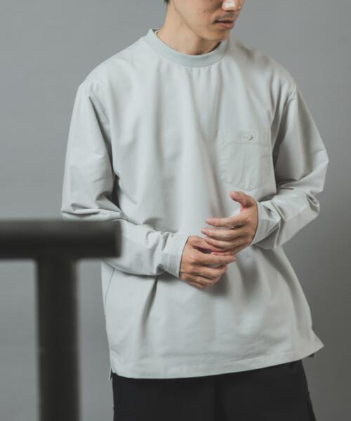 ITEMS URBANRESEARCH(アイテムズ アーバンリサーチ)の「デニムライクデザインポケットカットソー(Tシャツ/カットソー・メンズ・ネイビー/グレー系その他/ブラック・LARGE/MEDIUM)」の3枚目の写真