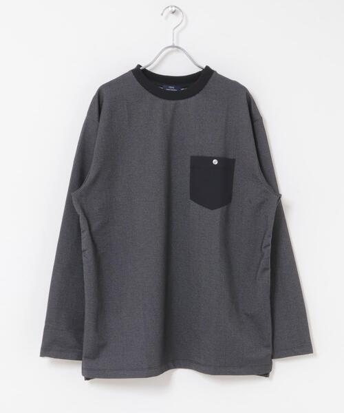 ITEMS URBANRESEARCH(アイテムズ アーバンリサーチ)の「デニムライクデザインポケットカットソー(Tシャツ/カットソー・メンズ・ネイビー/グレー系その他/ブラック・LARGE/MEDIUM)」の7枚目の写真