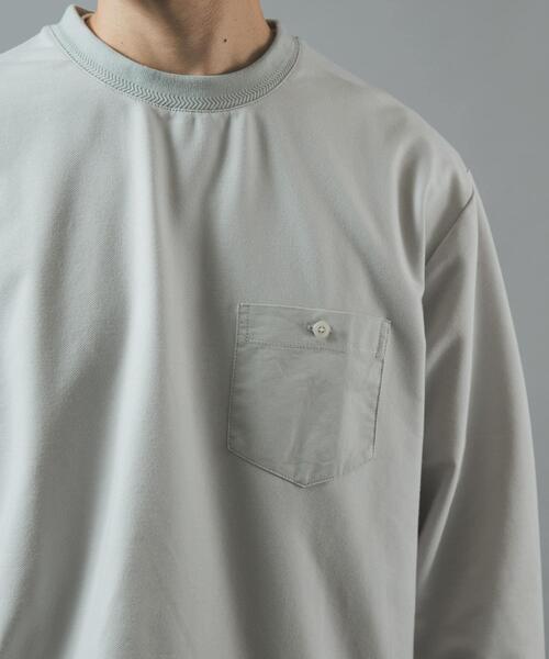 ITEMS URBANRESEARCH(アイテムズ アーバンリサーチ)の「デニムライクデザインポケットカットソー(Tシャツ/カットソー・メンズ・ネイビー/グレー系その他/ブラック・LARGE/MEDIUM)」の9枚目の写真