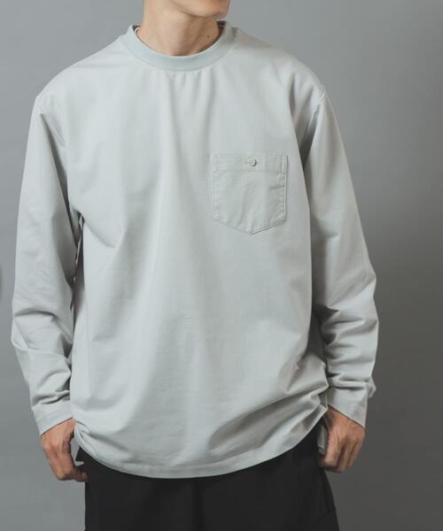 ITEMS URBANRESEARCH(アイテムズ アーバンリサーチ)の「デニムライクデザインポケットカットソー(Tシャツ/カットソー・メンズ・ネイビー/グレー系その他/ブラック・LARGE/MEDIUM)」の10枚目の写真