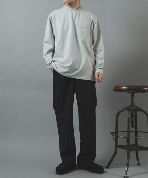 ITEMS URBANRESEARCH(アイテムズ アーバンリサーチ)の「デニムライクデザインポケットカットソー(Tシャツ/カットソー・メンズ・ネイビー/グレー系その他/ブラック・LARGE/MEDIUM)」の15枚目の写真