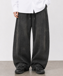 GRAYBLVD（グレイブラバット）の「ラバン ウォッシュドカーブドパンツ（チャコール）（その他パンツ）」