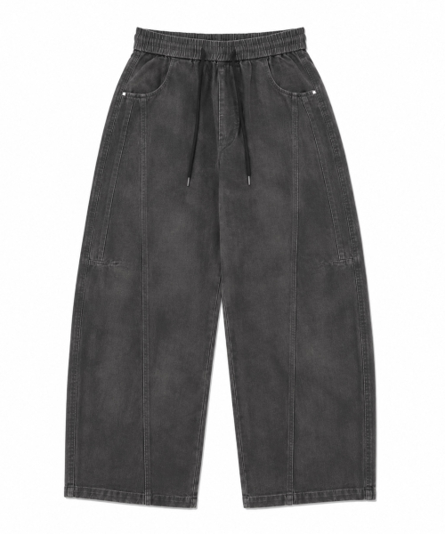 GRAYBLVD(グレイブラバット)の「ラバン ウォッシュドカーブドパンツ(チャコール)(その他パンツ・メンズ・その他・MEDIUM/LARGE/X-LARGE)」の3枚目の写真